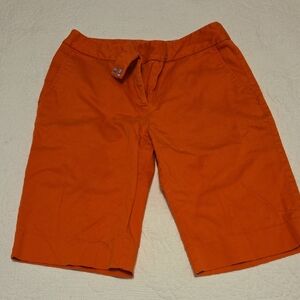 Jones New York Orange Flat Front Shorts